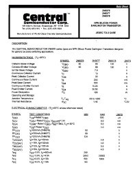 Datasheet 2N6578 manufacturer Central